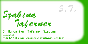 szabina taferner business card
